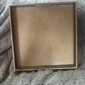 Murval Gold Crocodile Pattern Vanity Tray